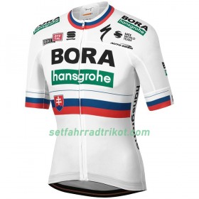 Fahrradbekleidung Radtrikot Kurzarm + Trägershorts 2020 BORA-hansgrohe Slowakischer Meister N001